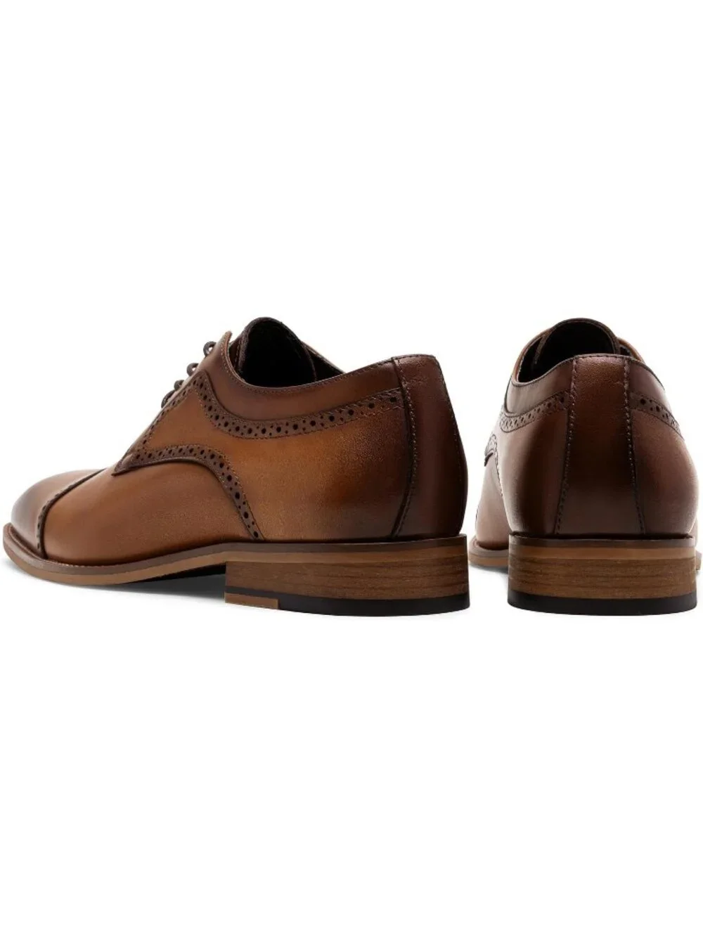 Men's Brown 1 Lace LaTeX Insoles Classic Oxford Business Formal Dress Shoes